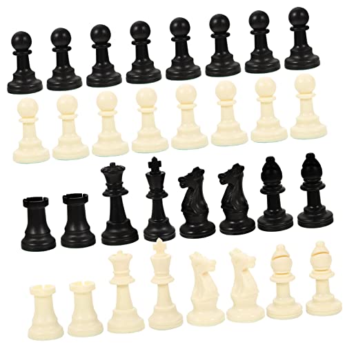 Warmhm 1 Satz Schach- und Schachzubehör Schachbrett zubehör Schach Ersatz Internationales Standardschach Zubehör für Brettspiele Plastik von Warmhm
