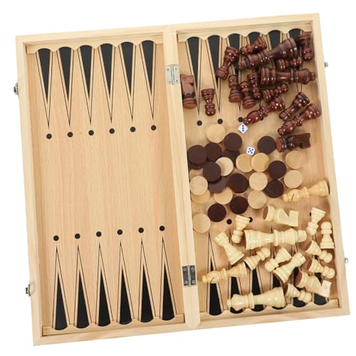 Warmhm 1 Satz Schachspielbrett aus Klappbares Schach und Dame für Erwachsene für Reisen Picnics und Bildung mit Integriertem Stauraum für Figuren Warmhm 1 Satz Schachspielbrett aus Klappbares Schach und Dame für Erwachsene für Reisen Picnics und Bildung mit Integriertem Stauraum für Figuren von Warmhm