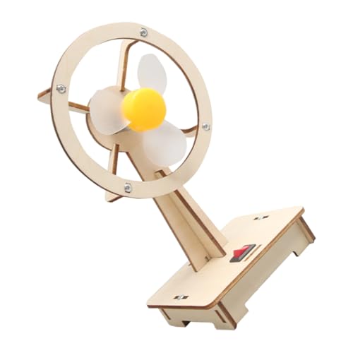 Warmhm 1 Satz Selbstgemachter für Gebäude Wissenschaft Stengel werkzeugset Selbstbauventilator Werkzeugkasten Lernen Kinderspielzeug Holz Beige von Warmhm