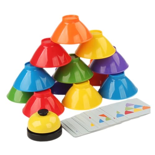 Warmhm 1 Satz Stapelbares Schüsselspielzeug Jungs Sensorisch Farbsortierendes Sinnesspielzeug Kinderspielzeug Shape-Matching-Spiel Formerkennungsspielzeug Pp von Warmhm