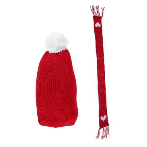 Warmhm 1 Satz Strickmützen und Schal für Weihnachten Miniatur Weihnachtsdeko Rote Mütze mit Herz Schal für Puppen Männchen und Bastelprojekte Teiliges Warmhm 1 Satz Strickmützen und Schal für Weihnachten Miniatur Weihnachtsdeko Rote Mütze mit Herz Schal für Puppen Männchen und Bastelprojekte Teiliges von Warmhm
