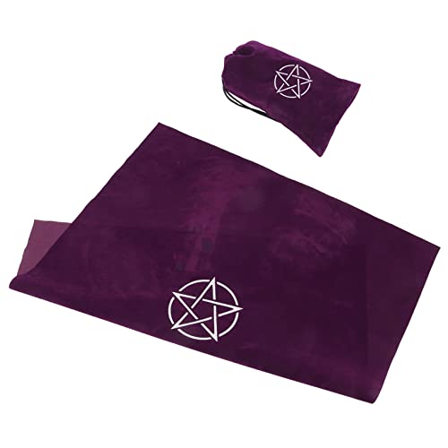 Warmhm 1 Satz Tarot Tischdecke Mystisches Altar für Wahrsagerei und Tarotspiele rutschfeste Oberfläche Kreatives Tischornament mit Fünfzackigem Sternenmuster Warmhm 1 Satz Tarot Tischdecke Mystisches Altar für Wahrsagerei und Tarotspiele rutschfeste Oberfläche Kreatives Tischornament mit Fünfzackigem Sternenmuster von Warmhm