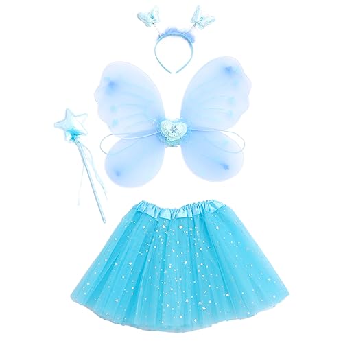 Warmhm 1 Satz Teiliges Set Mädchen Feenkostüm mit Schmetterlingsflügeln Tüllrock und Zauberstab für Karneval Geburtstagsfeiern Halloween und Cosplay Warmhm 1 Satz Teiliges Set Mädchen Feenkostüm mit Schmetterlingsflügeln Tüllrock und Zauberstab für Karneval Geburtstagsfeiern Halloween und Cosplay von Warmhm