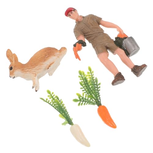 Warmhm 1 Satz Teiliges Tiermodellspielzeug Realistische Rabbit Figur mit Karotten für Sandtisch Dekoration Garten Mikrolandschaft Kindgerechtes Zubehör für Kreative Rollenspiele Warmhm 1 Satz Teiliges Tiermodellspielzeug Realistische Rabbit Figur mit Karotten für Sandtisch Dekoration Garten Mikrolandschaft Kindgerechtes Zubehör für Kreative Rollenspiele von Warmhm