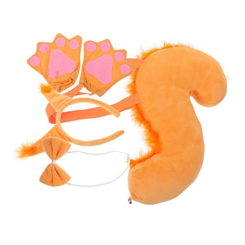 Warmhm 1 Satz Tierkostümset mit Eichhörnchen Haarreif Fliege und Handschuhen für Halloween und Kostümparty Leicht und Wiederverwendbar für Erwachsene Warmhm 1 Satz Tierkostümset mit Eichhörnchen Haarreif Fliege und Handschuhen für Halloween und Kostümparty Leicht und Wiederverwendbar für Erwachsene von Warmhm