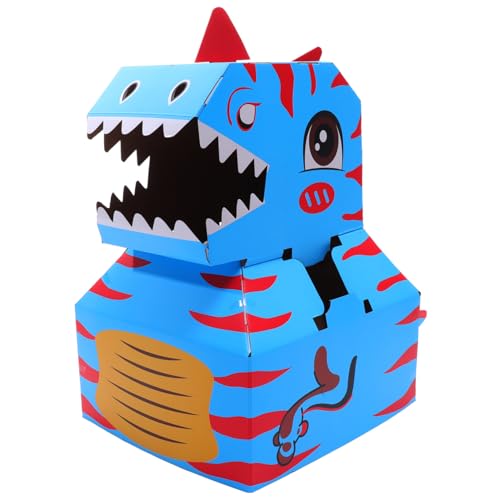 Warmhm 1 Satz Tragbarer DIY Dinosaurier für Kreatives Bastelspielzeug Feinmotorik für Rollenspiele und Cosplay Pappfigur für Geburtstagsfeiern und Festivals von Warmhm