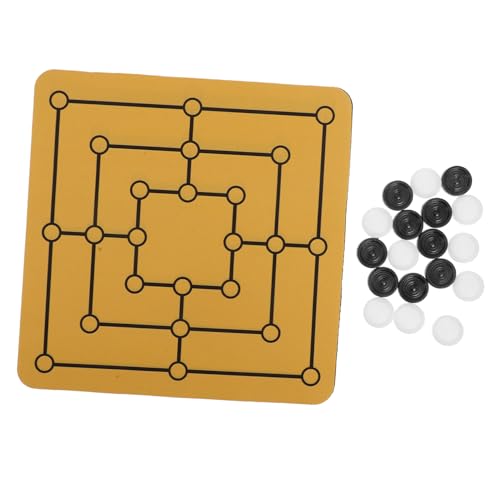Warmhm 1 Satz Tragbares Schachbrettspiel Nine Mens Morris Familienspiel Tischspiel Unterhaltungsspiel mit Spielsteinen für Reisen und Familientreffen Warmhm 1 Satz Tragbares Schachbrettspiel Nine Mens Morris Familienspiel Tischspiel Unterhaltungsspiel mit Spielsteinen für Reisen und Familientreffen von Warmhm