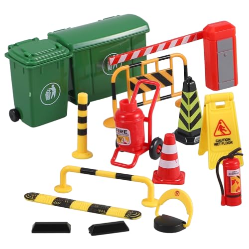 Warmhm 1 Satz Verkehrsbarrikadenmodell Zeichen Straße Verkehrsschilder für Miniatur-Verkehrsbarrikadenschild Plastik Warmhm 1 Satz Verkehrsbarrikadenmodell Zeichen Straße Verkehrsschilder für Miniatur-Verkehrsbarrikadenschild Plastik von Warmhm