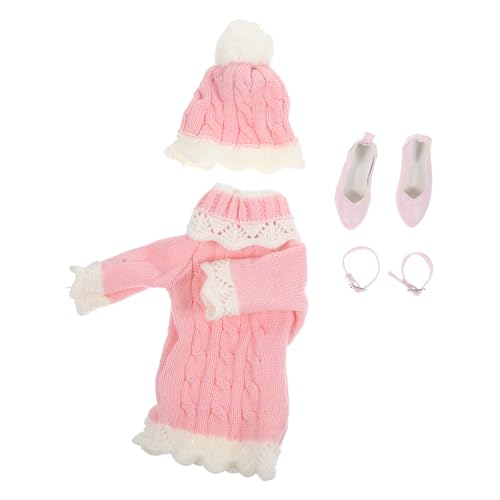 Warmhm 1 Satz Winterkleidung für Puppen mit Süßem Wollkleid Mütze und Schuhen Puppenmode für Kreative für Große Puppen Warmhm 1 Satz Winterkleidung für Puppen mit Süßem Wollkleid Mütze und Schuhen Puppenmode für Kreative für Große Puppen von Warmhm