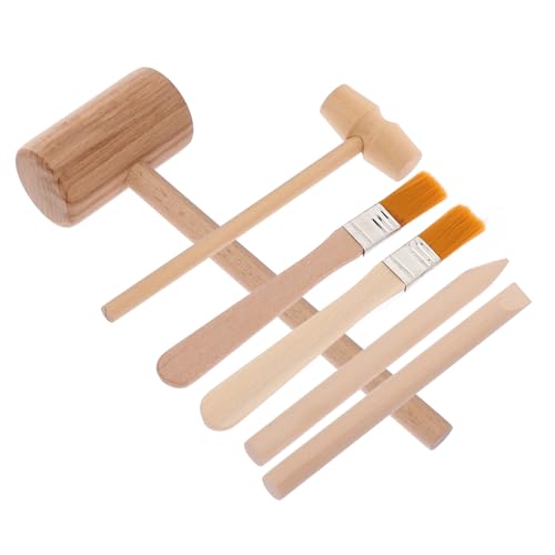 Warmhm 1 Satz Zum Graben Von Werkzeugen Kinderspielzeug Ausgraben DIY-grabset Schuhlöffel Nach Edelsteinen Und Kristallen Graben Hölzern Khaki von Warmhm