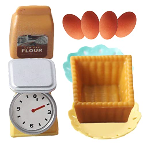 Warmhm 1 Satz backen für kinderspielzeug playmobilhauser Miniaturküche Backformen DIY Mini- -Kit simuliertes Küchengeschirr-Kit Mini- Plastik von Warmhm