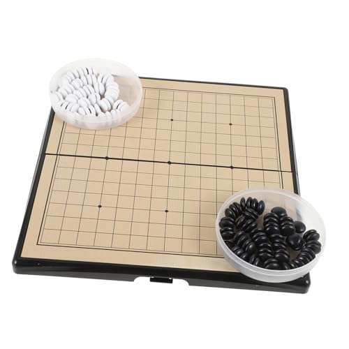 Warmhm 1 Satz magnetisches Brettspiel Schachbrett Desktop-Spiele Brettspiele Chinesische Dame chinesisches Schach chinesische Spiele Schach gehen MDF von Warmhm
