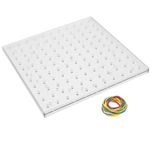 Warmhm 1 Satz mathematisches Lernspielzeug Gummibänder für Geoboard Mathe Lernspielzeug für Geometrische Formen Lernwerkzeug pädagogisches Puzzlebrett Geoboard- Gummiband von Warmhm