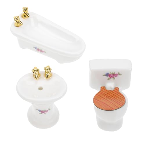 Warmhm 1 Set Badezimmer 3 Teiliges Set Waschraum Mini Zubehör Miniatur Fake Badewanne Kleine Fake Toilette Kleiner Fake Waschtisch Mini Badezimmermöbel Keramik Fake Waschtisch Warmhm 1 Set Badezimmer 3 Teiliges Set Waschraum Mini Zubehör Miniatur Fake Badewanne Kleine Fake Toilette Kleiner Fake Waschtisch Mini Badezimmermöbel Keramik Fake Waschtisch von Warmhm