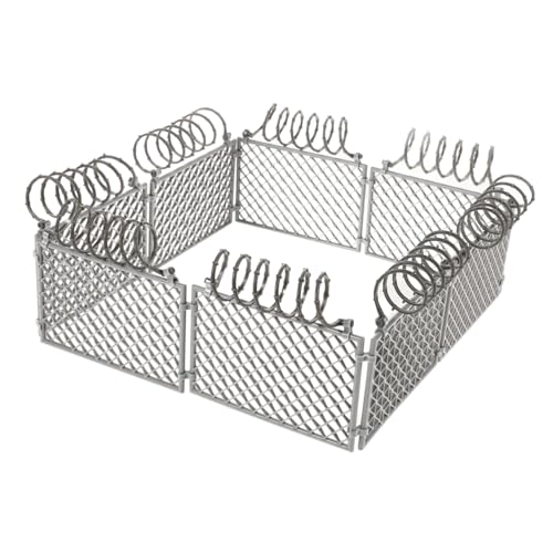 Warmhm 1 Set Baustein Schutznetz Miniatur Kleines Modell Hecken Zaun Barriere Gefängnis Bauernhof Garten Gefangene Landschaft Kunststoff Hellgrau von Warmhm