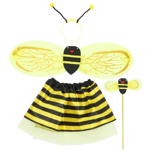 Warmhm 1 Set Bienenflügel Set Anzug Kleinkinder Kostüm Set Bienenflügel Haarreifen Zauberstab Mädchen Partykostüm Biene Cosplay Kostüm Requisiten Kinderparty Biene Requisite Warmhm 1 Set Bienenflügel Set Anzug Kleinkinder Kostüm Set Bienenflügel Haarreifen Zauberstab Mädchen Partykostüm Biene Cosplay Kostüm Requisiten Kinderparty Biene Requisite von Warmhm
