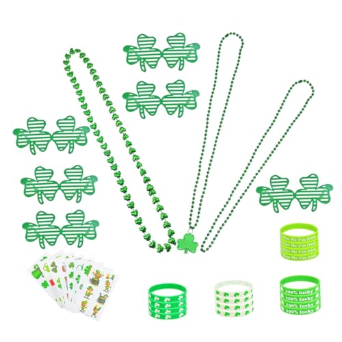 Warmhm 1 Set Brillen Kits Party Armband Brillen Kleeblatt Armband Vierblättrige Brille Kleeblatt Brille Party Kostüm Zubehör Armbänder Foto Requisiten Grüner Gummi Warmhm 1 Set Brillen Kits Party Armband Brillen Kleeblatt Armband Vierblättrige Brille Kleeblatt Brille Party Kostüm Zubehör Armbänder Foto Requisiten Grüner Gummi von Warmhm