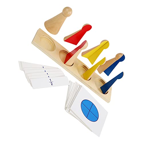 Warmhm 1 Set Bruchteil Bösewicht Lehrmittel Bausteine ​​Für Kleinkinder Schule Lehr Requisiten Pädagogisches Kinderspielzeug Pädagogische Bausteine ​​Aus Holz von Warmhm