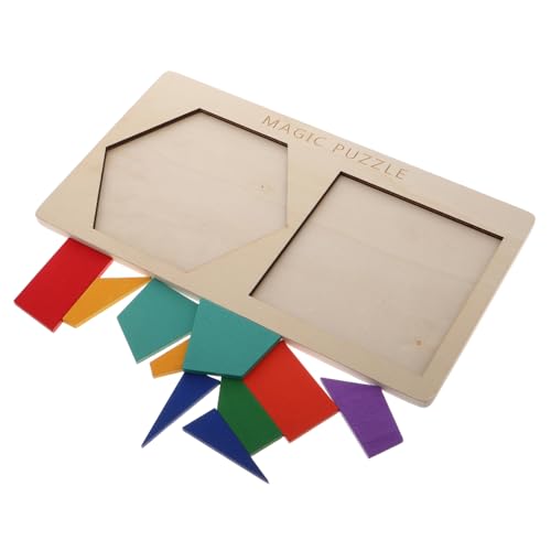 Warmhm 1 Set Denksportaufgaben Aus Holz Für Kinder. Puzzle-Form-Puzzle-Set Verbessert Die Kognitiven Fähigkeiten Und Dient Der Früherziehung Und Familienbindung Für Kinder Ab 3 Jahren. von Warmhm
