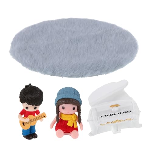 Warmhm 1 Set Desktop Dekorationen Puppenhaus Tischdekorationen Für Musik Cartoon Paare Auto Dekoration Puppenhaus Musikinstrument Mini Gitarre Für Puppenhaus Musikmodell Harz von Warmhm