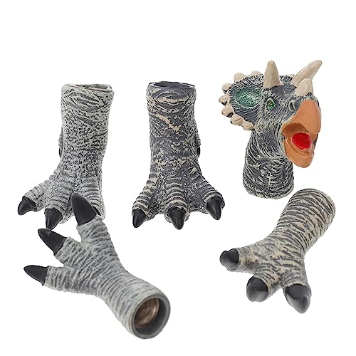 Warmhm 1 Set Dinosaurier Fingerpuppe Dinosaurier Kleinkind Cosplay Kostüm Realistische Performance Handschuhe Spiel Requisiten Rollenspiel Puppe Performance von Warmhm