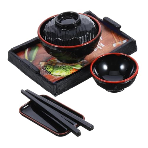 Warmhm Mini Japanisches Reisschüssel-Set Für Babyteller Entwöhnung Puppenhaus Esszimmer- Rollenspiel-miniaturen von Warmhm