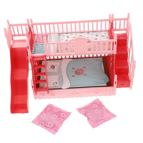 Warmhm 1 Set Puppen Etagenbett Zubehör Puppenbett Mini Bett Für Puppen Puppenhausbett Puppenzubehör Puppenhausmöbel Maßstab 112 Puppenhausmöbel Mädchenspielzeug Puppenhausbett von Warmhm