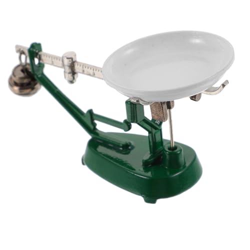 Warmhm 1 Set Puppenhaus Mechanische Waage Zubehör Kinderspielzeug Mini Dekoration Vintage Ornamente Die Hausornamente Für Retro Simulierte Waage Aus Metall von Warmhm