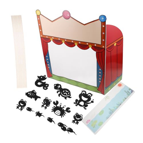 Warmhm 1 Set Schattenpuppen Lehrhilfen Schattenpaarungsspielzeug Fingerpuppe Schattenpuppen Für Puppenset Kinderbühnenplattform Puppenbauset Puppentheater Für Papier Schwarz von Warmhm