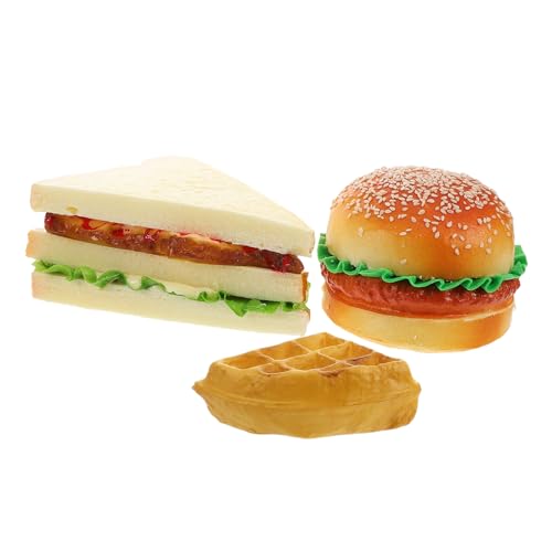 Warmhm 1 Set Simuliertes Brot Gefälschte Lebensmittel Gefälschte Realistische Lebensmittel Realistisches Sandwich Lebensmittel Für Lernen Hamburger Künstliches Sandwich von Warmhm
