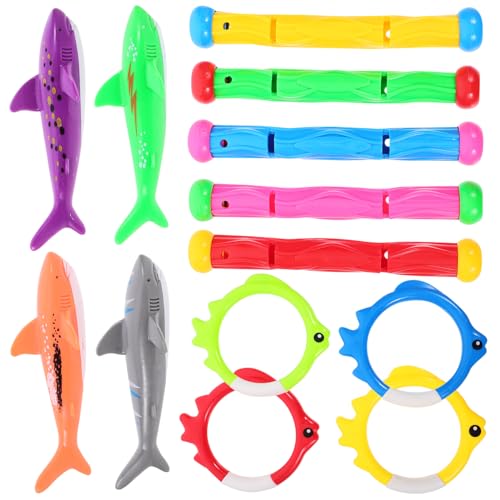 Warmhm 1 Set Tauchstäbe Pool-tauchspielzeug Für Jungen Und Mädchen Im Alter Von 8–12 Jahren Jungen Und Mädchen Poolspielzeug Haifischstab Schwimmend von Warmhm