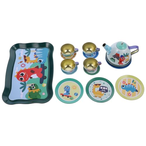 Warmhm 1 Set Spielhaus Teeservice Für Teetassen Blechtee Weihnachtsmädchen Fantasie Kleines Mädchen Mini Teekessel Weißblech von Warmhm