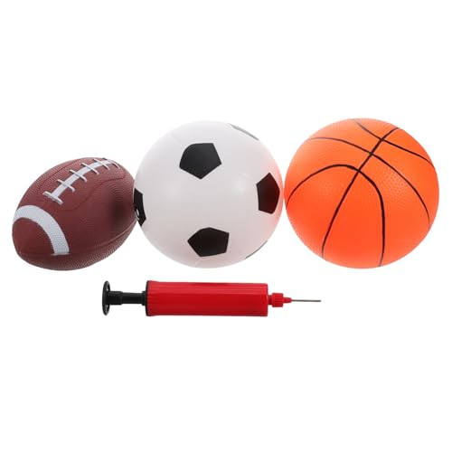 Warmhm 1 Set Spielzeugball Kombination Babyspielzeug Kleinkindspielzeug Kinderbasketball Aufblasbarer Basketball Babybasketball Minibasketball Aufblasbarer Basketball Kinderflummi von Warmhm