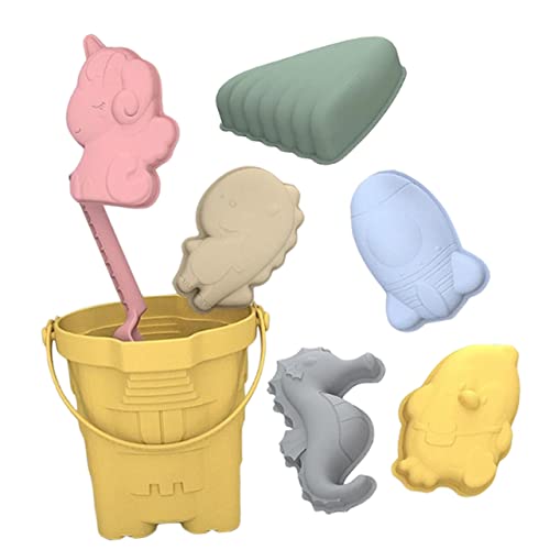 Warmhm Strandeimer-Set Für Jungen Und Mädchen Interaktives Spielzeug Tragbares Silikon Für Die Spielzeit Von Jungen Und Mädchen von Warmhm