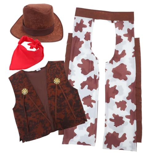 Warmhm 1 Set Western-outfits Für Cowboy: Piratenweste, Hut, Bandana, Halloween – Kostüm Für Kinder, Zum Anziehen, Rollenspiele, Geburtstagsfeiern, Cosplay Warmhm 1 Set Western-outfits Für Cowboy: Piratenweste, Hut, Bandana, Halloween – Kostüm Für Kinder, Zum Anziehen, Rollenspiele, Geburtstagsfeiern, Cosplay von Warmhm