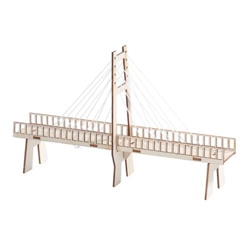 Warmhm Selbstgemacht Schrägseilbrücke Modell Kreatives Physikspielzeug für Kinder Handgefertigtes Brückenmodell aus Holz Pädagogisches Spielzeug für Frühe Entwicklung und Experimente von Warmhm