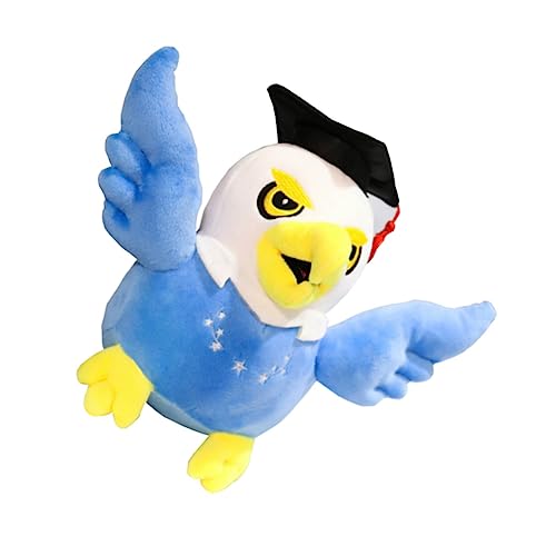 Warmhm 1 Stück Eule Puppe Kuscheltier Abschlussgeschenk Puppe Abschlusspuppe Desktop-puppenspielzeug Adler Puppe Blue Plüsch von Warmhm