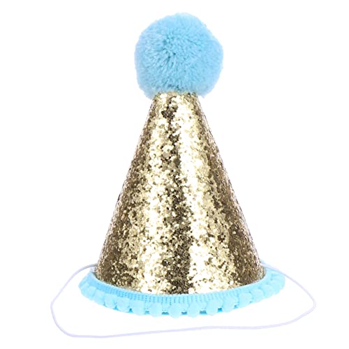 Warmhm 1 Stück Glitzer Geburtstagshut für Party Hüte mit Pompons Wiederverwendbar für Geburtstagsfeiern Fotorequisiten und Feiern Robustes Material Leicht und Tragbar von Warmhm