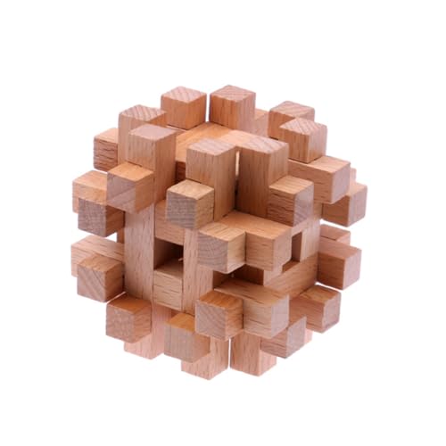 Warmhm 1 Stück Kreatives Hölzernes Interlocked Puzzle Intelligentes und Denksportspielzeug Luban Lock für Erwachsene Fördert Koordination und Logisches Naturholzfarbe Warmhm 1 Stück Kreatives Hölzernes Interlocked Puzzle Intelligentes und Denksportspielzeug Luban Lock für Erwachsene Fördert Koordination und Logisches Naturholzfarbe von Warmhm