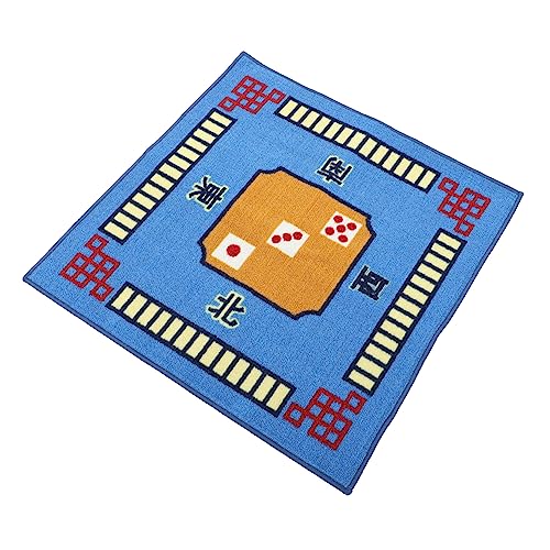 Warmhm 1 Stück Mahjong-Tischdecke Abdeckung für Tischspiele Tischabdeckung für Brettspiele Mahjong-Matten Majiang Tischmatten Spieltischmatte Flanell (Polyesterfaser) Blue von Warmhm