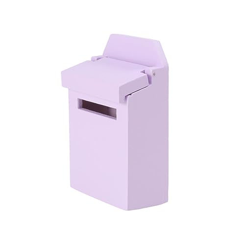 Warmhm 1 Stück Mini-Szenen-Requisiten Miniatur -Postfach DIY Miniature Kit Miniaturpuppenhausmöbel Puppenstubenmöbel winzige Möbel Miniaturmöbel Mini-Briefkasten Bambus Lavendel von Warmhm