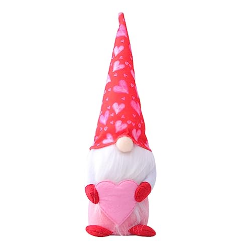Warmhm 1 Stück Puppe Zum Valentinstag Plüsch Ausgestopft Valentins Puppe Valentinstag Verzierung Puppenverzierung Valentinstag Puppen Gnom-Puppe Partydekor Valentinstag Acryl von Warmhm