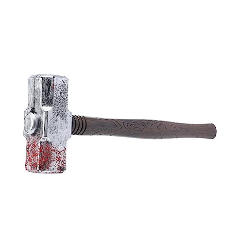 Warmhm 1 Stück Simulationshammer gefälscht Jumbo Party Prop-Hammer Halloween heeloween Decor grusel deko pflasterhammer Cosplay-Versorgung Scherzhammer Plastik Coffee von Warmhm