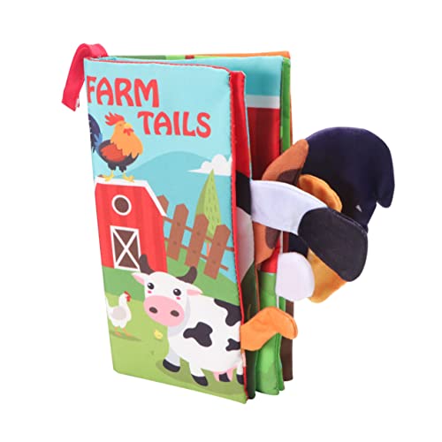 Warmhm 1 Stück Stoffbuch für Frühförderungsspielzeug aus Waschbarem Material für Jahre Fördert die Sensorische Wahrnehmung Fantasie Bauernhoftiere Design von Warmhm