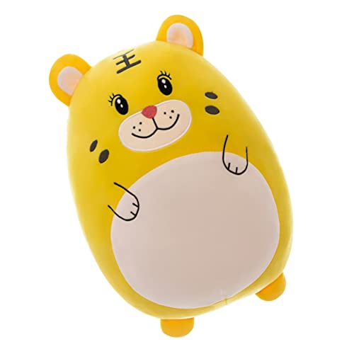 Warmhm 1 Stück Tigerpuppe Weihnachten Plüschtiere Stofftierpuppe Plüschspielzeug in Tigerform Plüschtiere Im Tiger-Design Kinderpuppenspielzeug Heimpuppendekore Pp Baumwolle Yellow von Warmhm