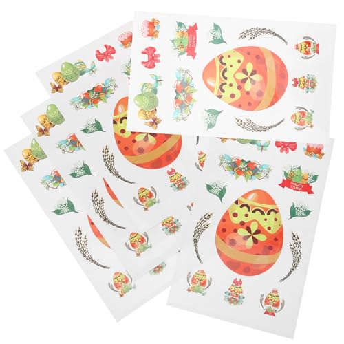 Warmhm 10 Blatt Osteraufkleber Kinderzimmer Wandtattoos Aufkleber Für Wandaufkleber Party-bastel-Aufkleber Aufkleber Zum Selbermachen Fenster Haftet Plastik Colorful von Warmhm