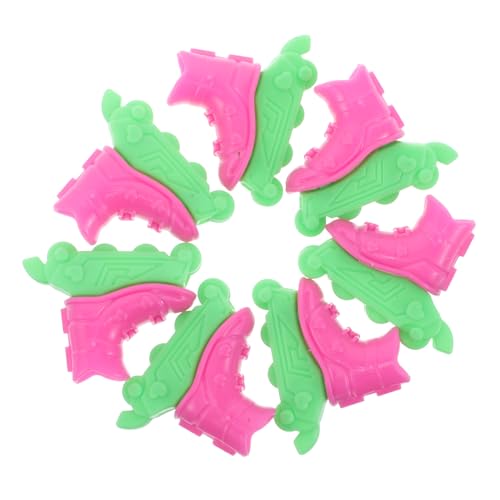 Warmhm 10 Paar Puppen Rollschuhe Babypuppen Miniaturschuhe Puppenschuhe Zum Basteln Puppendekor Schuhe Aus Kunststoff von Warmhm