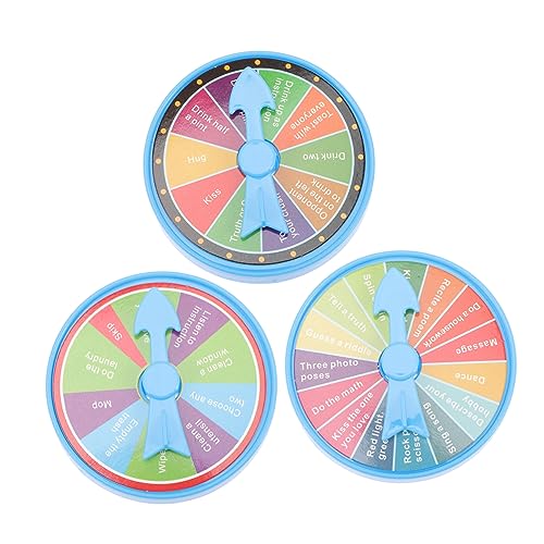 Warmhm 10 Sätze Eltern-Kind-Spiel-Plattenspieler Rad Spiel Minirad Schicksalsrad Spinnen Kompaktes Gewinnrad Partyrad Spielrad Gaming-Rad Das Rad-brettspiel Plastik von Warmhm