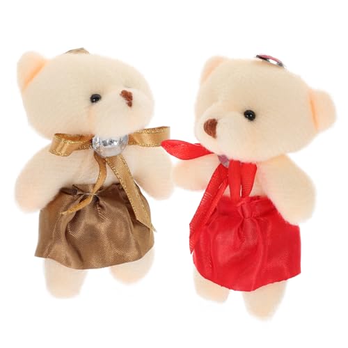 Warmhm 10 Stück Bärenpuppe Mini Tragen Plüschspielzeug Kleiner Junge Plüschtiere Kuscheltiere Als Schlüsselanhänger Liebhaber Hängende Verzierung Kuscheltiere Anhänger Black Tuch von Warmhm