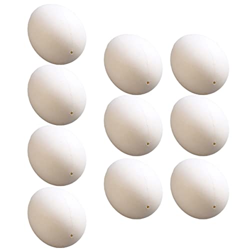 Warmhm 10 Stück Bemalte Eier Dekorateur Osterparty Versorgung Layout-requisiten Ostern Kunsthandwerk -ostereier Partydekorationen Handbemaltes Ei Weiß Plastik von Warmhm